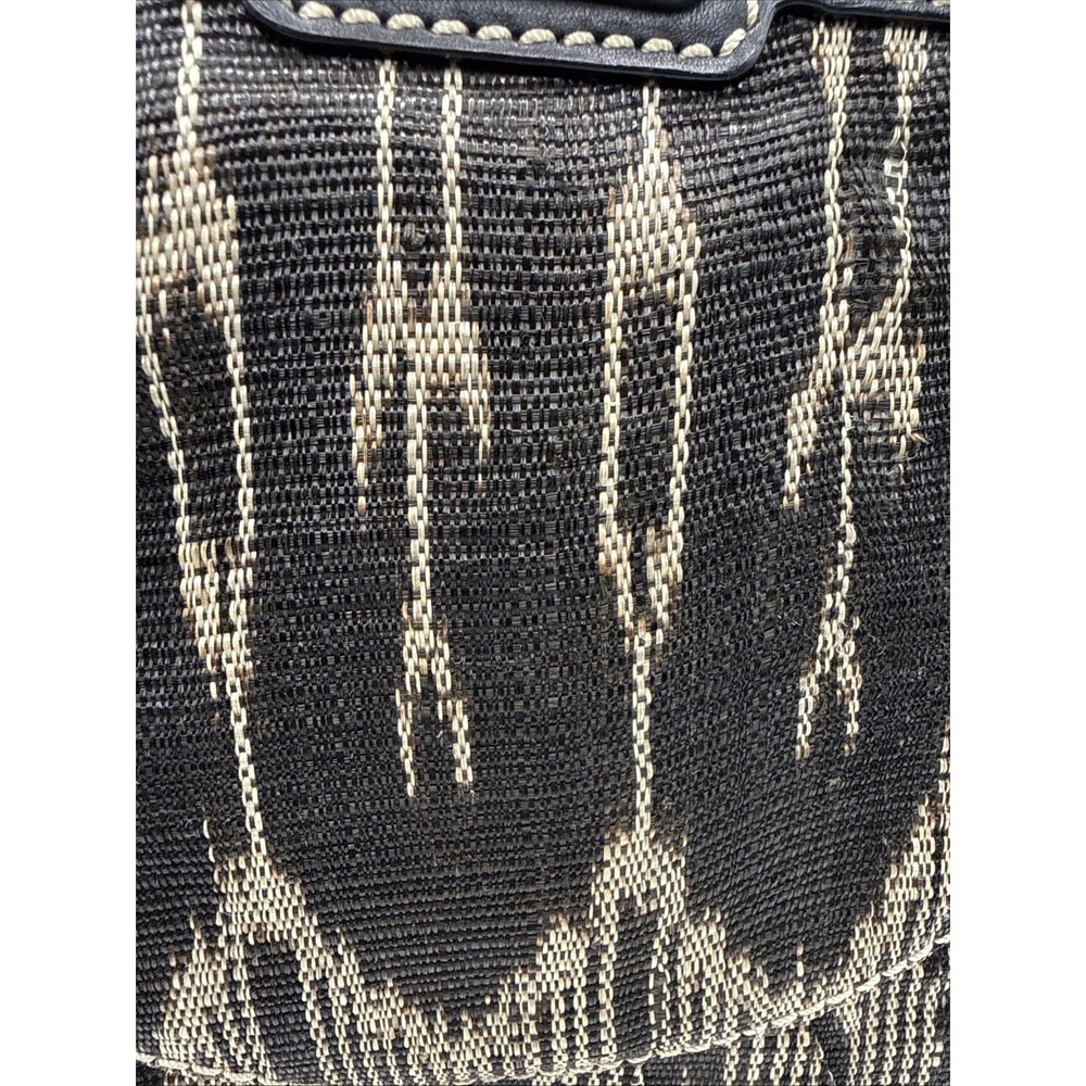 Rafe Large Beaded Clutch Handbag Leather Stones 12x9 Chain Strap - Picture 13 of 14
